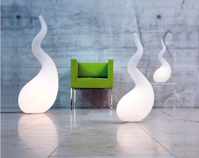 Sculptural Lighting Modern Flame Forms