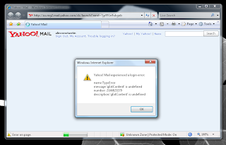 Yahoo mail error -2146823279 gExtContent is undefined