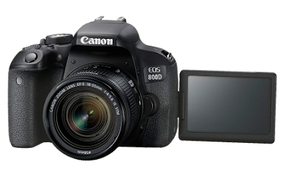 Canon EOS 800D 24.2MP Digital SLR Camera + EF-S 18-55 mm is STM Lens + 16GB Memory Card + Carrycase.