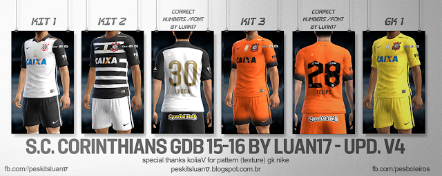 PES 2013 Corinthians Kit Season 15/16