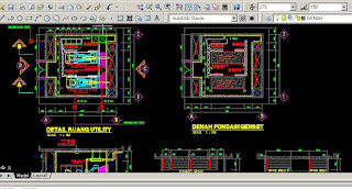 Detail Ruang Genset, Potongan A-A, B-B, C-C, D-D, Denah Pondasi