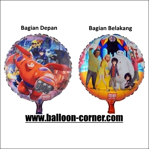 Balon Foil Bulat BAYMAX (2 in 1)