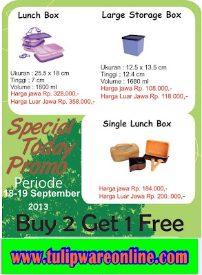 Promo Tulipware Tanggal 18-19 Sept 2013