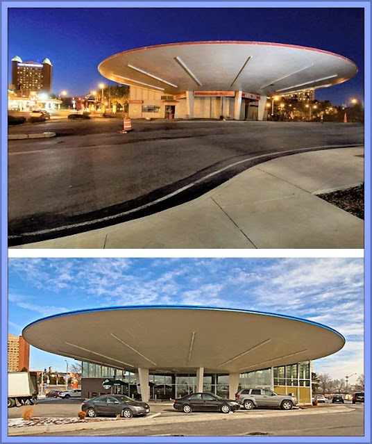 The Garage Forecourt as Flying Saucers