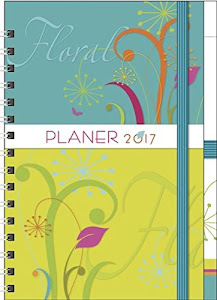 Planer Floral 2017: Familientimer-Bücher mit 5 Spalten, Ferienterminen und Jahresübersicht 2014