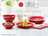 Cherry Plate Bowl Cutlery Promo Tupperware Agustus 2016