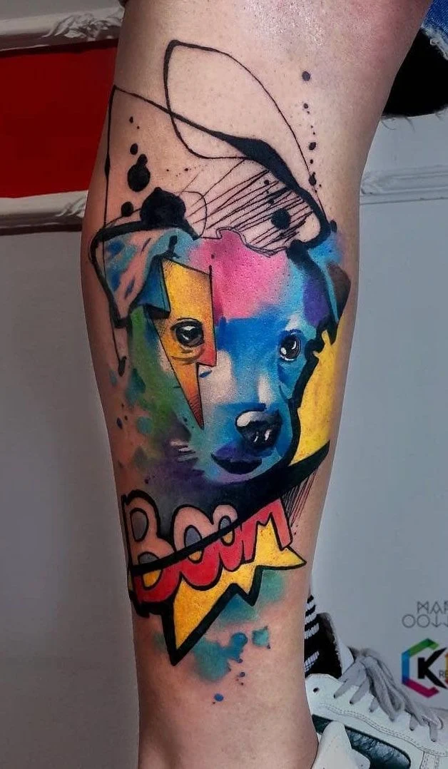 Tatuajes de perros en Acuarela
