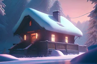 Winter Season Landscape View | AI Art Image