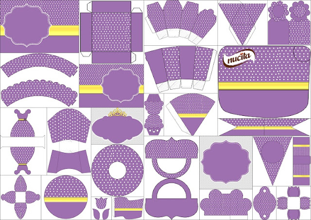 Gold and Purple Free Printable Kit.