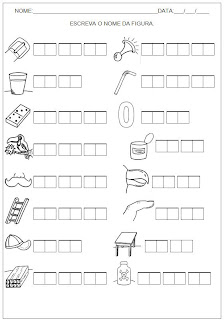 Hipótese de Escrita Silábica Alfabética - Escreva o nome da figura 9