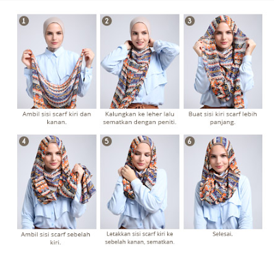 Gambar Cara Pakai Hijab beserta Fashion Hijab Terbaru