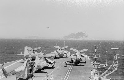 HMS Hermes approaching Gibraltar