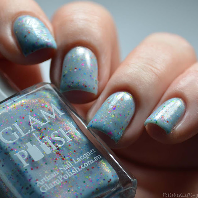 blue rainbow nail polish