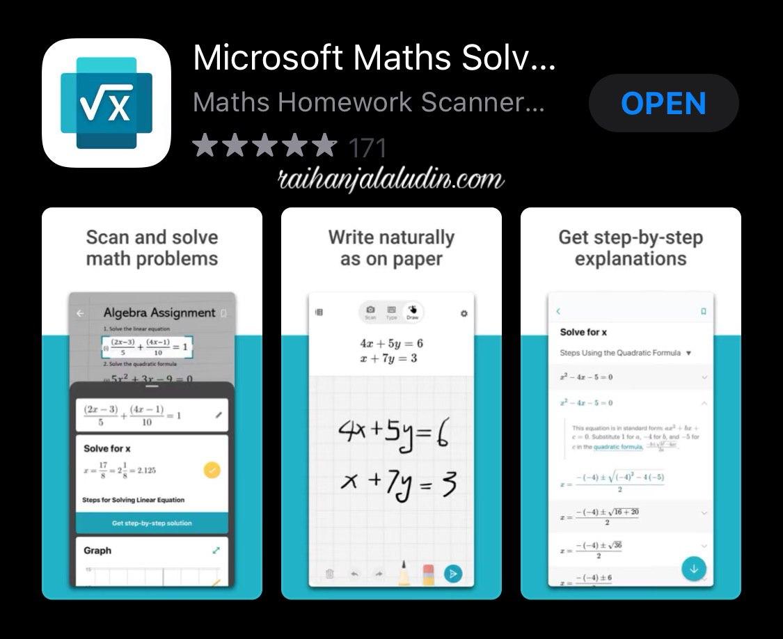 Aplikasi Penyelesaian Soalan Matematik Raihan Jalaludin S Blog