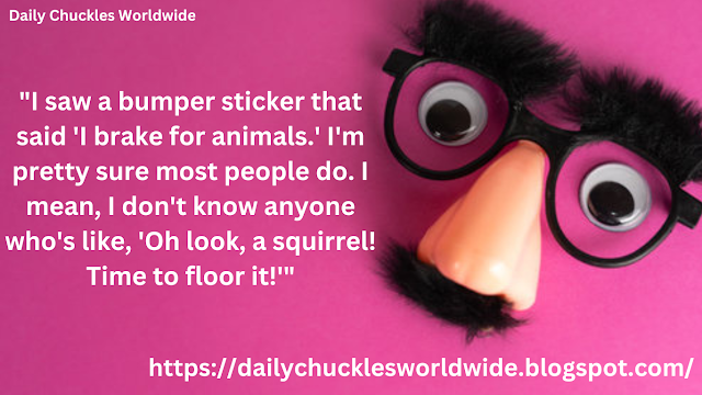 I Saw a Hilarious Bumper Sticker Today: Laugh Out Loud with This Joke!