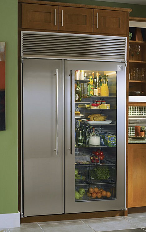 vignette design: Tuesday Inspiration: Glass Front Refrigerators