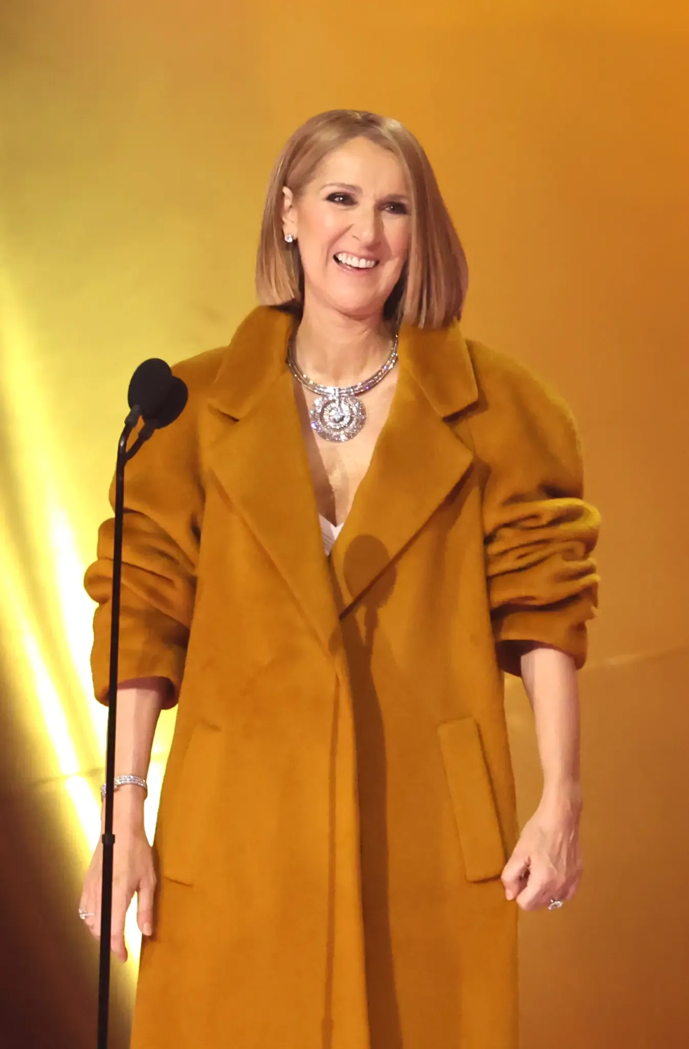 Celine Dion presented the album of the year award at the 2024 Grammys.