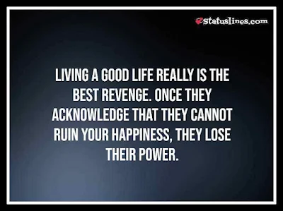 Living a good life really is the best revenge. Once they acknowledge that they cannot ruin your happiness, they lose their power.