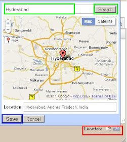 Specify a Map for Blog Post in Blogger