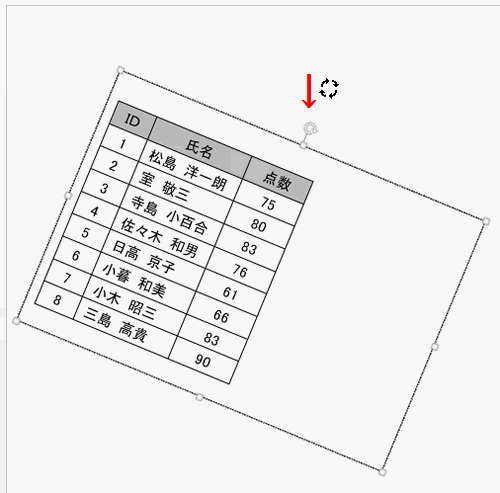 ワードの使い方 表を自由な角度で回転させる方法