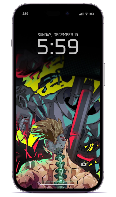 Cyberpunk: Edgerunners background wallpapers for iOS and Android.