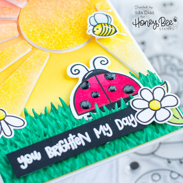 Lady, You Brighten My Day Friendship Card for Honey Bee Stamps by ilovedoingallthingscrafty.com