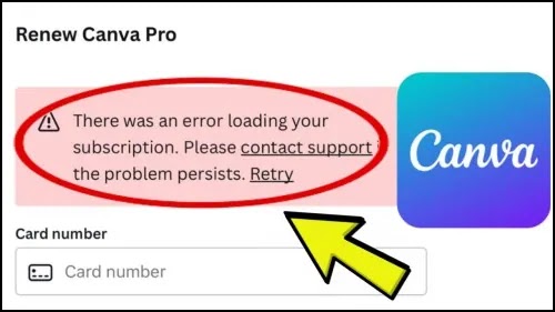 How To Fix Canva App There was an error loading your subscription Problem Solved