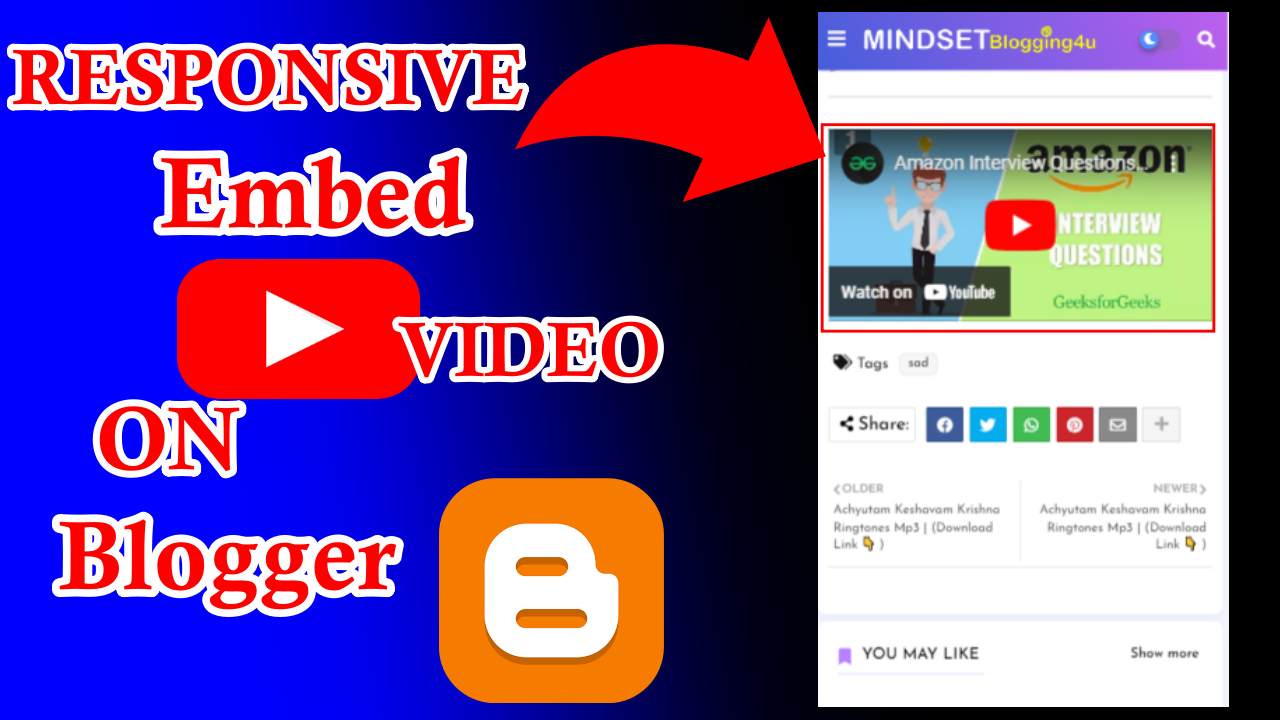 how to add youtube video widget in blogger
