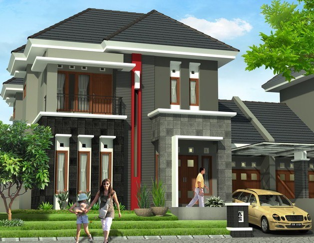 Contoh desain rumah minimalis type 70 dua lantai