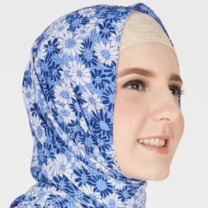 Nadhifah Leaf Hijab Blue Light Blue