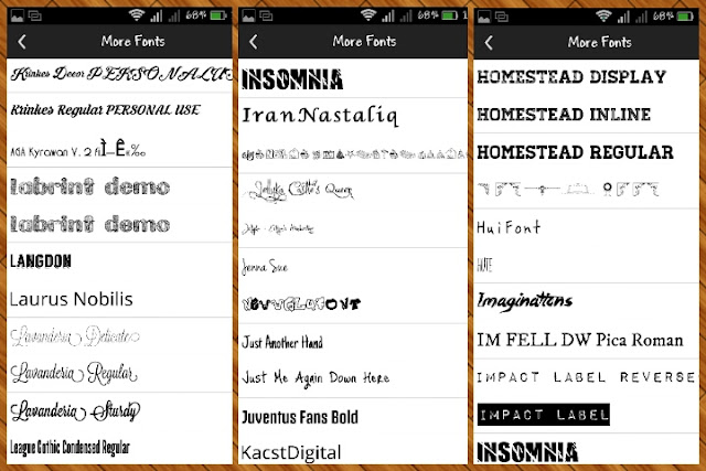 Download Kumpulan Font Untuk Picsay Pro Lengkap