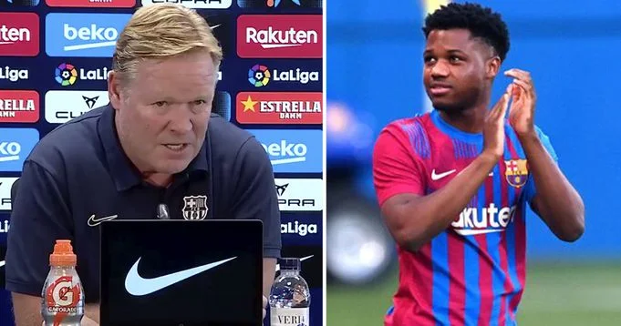 Barcelona boss Koeman provides Ansu Fati Fitness Update