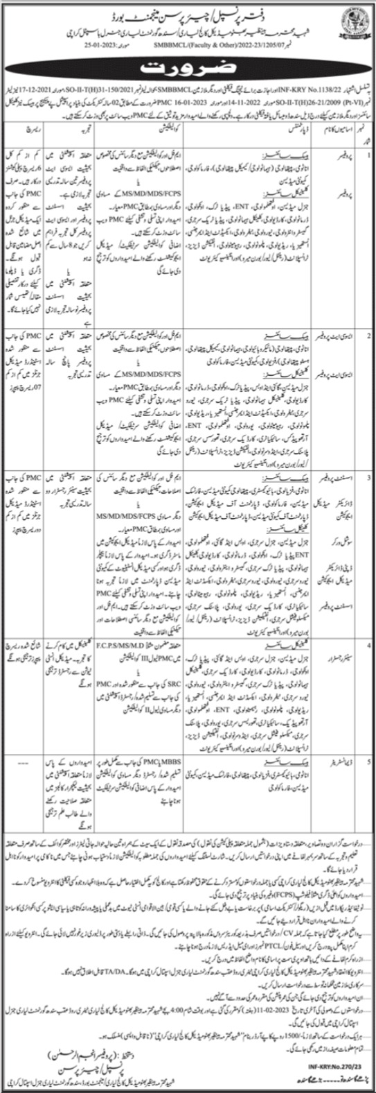 Latest Sindh Government Lyari General Hospital Jobs 2023