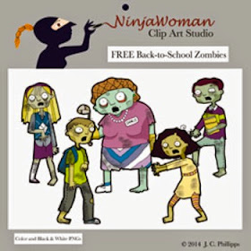  Free School Zombies Clipart