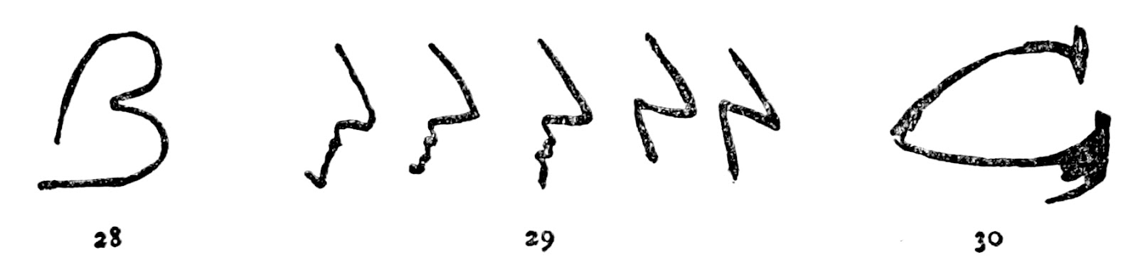 童話『アルファベットのどのように作られたか』の２８と２９と３０の挿絵