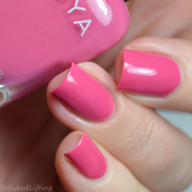 bright pink nail polish