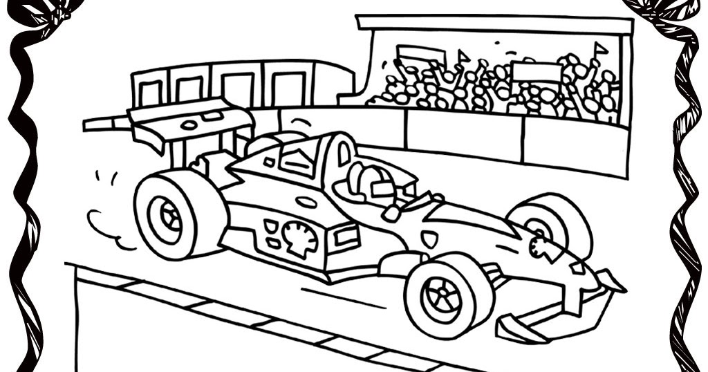 Race Car Track Coloring Pages 3
