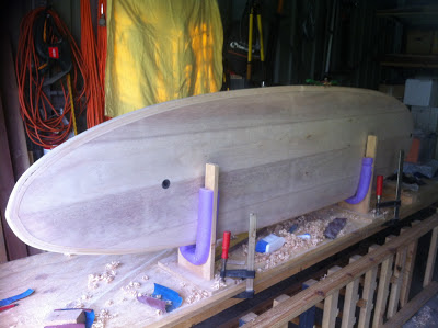 wood surfboard