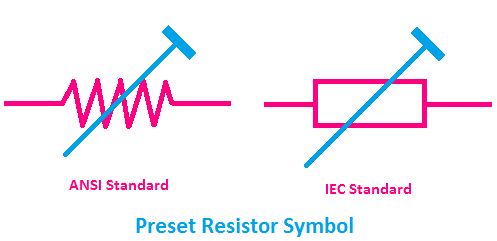 preset resistor symbol, symbol of preset resistor