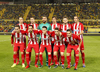 CLUB ATLÉTICO DE MADRID - Madrid, España - Temporada 2016-17 - Filipe Luis, Gabi, Moyá, Savic, Saúl y Godín; Griezmann, Juanfran, Gameiro, Vrsaljko y Koke - U. D. LAS PALMAS 0 ATLÉTICO DE MADRID 2 (Koke, Griezmann) - 03/01/2017 - Copa del Rey, octavos de final, partido de ida - Las Palmas de Gran Canaria, estadio de Gran Canaria - Fiel a su estilo, el Atleti toma la delantera en la eliminatoria