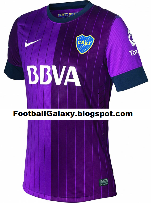 Ladies Purple Nike Boca Juniors 2013-2014 Jersey Violet kit