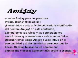 significado del nombre Amijay