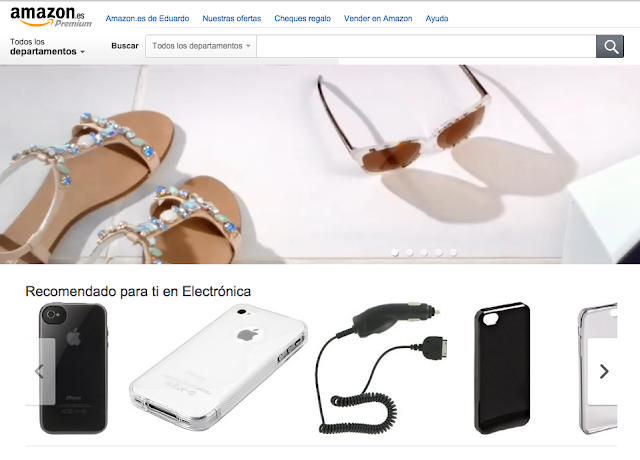 Captura de la home de Amazon.es