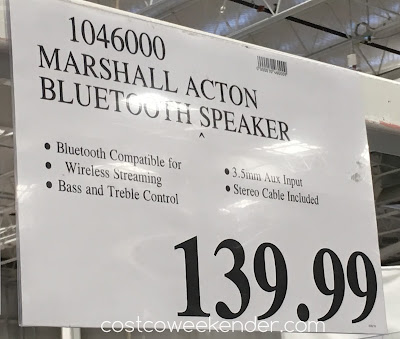 Deal for the Marshall Action Bluetooth Speaker at Costco