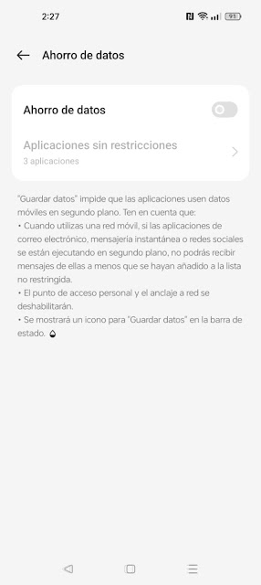 Activar el Ahorro de datos