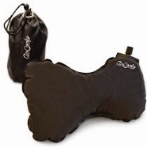 <br />AirComfy Travel Pillow for Car, Airplane or Lumbar Support, Black - #1 Top Rated Neck and Travel Pillow