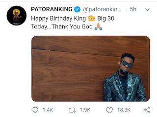 Patoranking celebrates his 30th birthday 