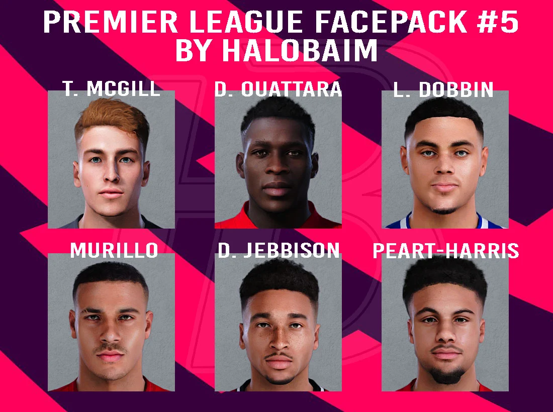 PES 2021 Premier League Facepack #5 by Halobaim