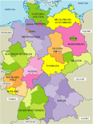 Printable maps of Germany and its provinces