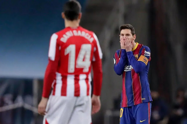Messi reacts to red card against Athletic Bilbao